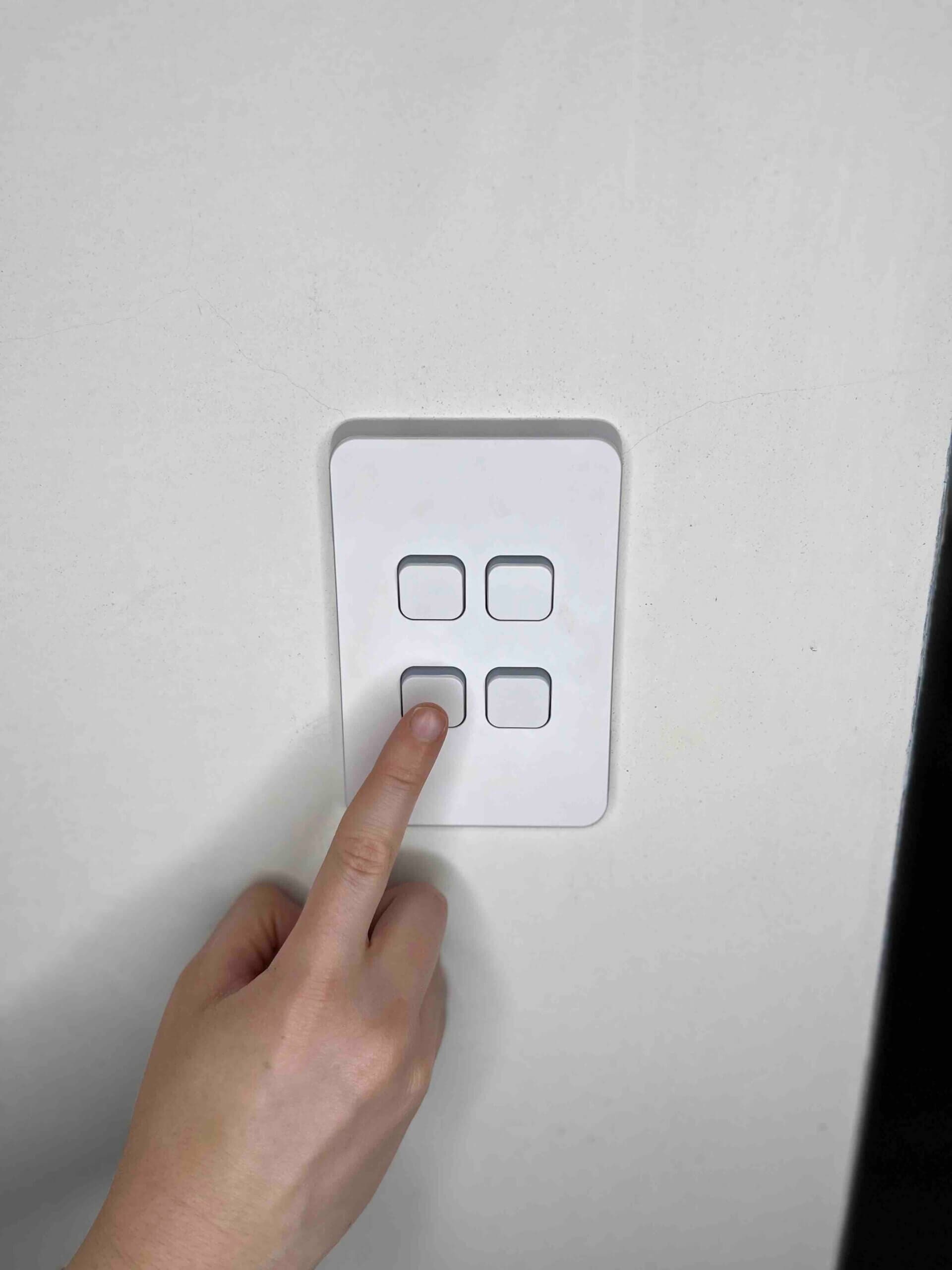 Light switch installation
