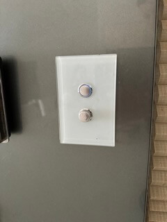 Clipsal Saturn switch plate installed in a Perth home